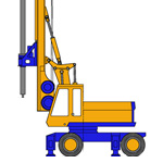 MODEL&CO, manufacturer of hydraulic rotary bored pile rig equipment RF4 for foundation engineering. MODEL&CO, manufacturer of foundation engineering equipment