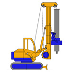 MODEL&CO, manufacturer of hydraulic rotary bored pile rig equipment RF4S for foundation engineering. MODEL&CO, manufacturer of foundation engineering equipment