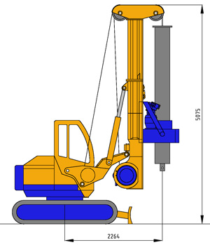 MODEL&CO, manufacturer of hydraulic rotary bored pile rig equipment RF4S for foundation engineering. MODEL&CO, manufacturer of foundation engineering equipment