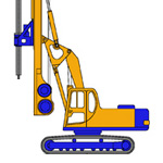 MODEL&CO, manufacturer of hydraulic rotary bored pile rig equipment RF6 for foundation engineering. MODEL&CO, manufacturer of foundation engineering equipment