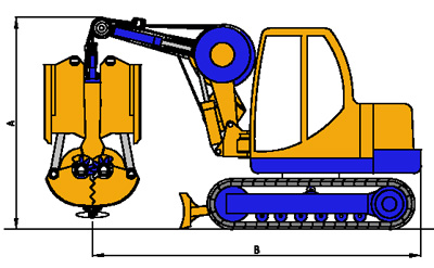 MP200-300, Гидравлический Грейфер для Стен в грунте