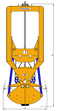 MODEL&CO, manufacturer of mechanical diaphragm wall grab CML300 for foundation engineering machinery. MODEL&CO, manufacturer of foundation engineering equipment