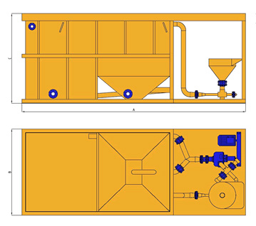 MODEL&CO, manufacturer of large capacity batch mixer  M20 for foundation engineering. MODEL&CO, manufacturer of foundation engineering equipment