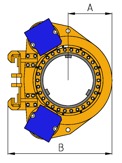 MODEL&CO, manufacturer of rotary head for bored piles R4S for foundation engineering. MODEL&CO, manufacturer of foundation engineering equipment