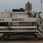 Used Soilmec Mecbo P6.80 trailer pump for concrete. Used engineering foundation equipment for