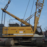 Used Liebherr HS855HD crawler rope excavator with high line pull