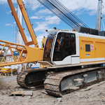 Used Liebherr HS875HD crawler rope excavator with high line pull