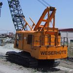 Used Weserhütte W180 crawler rope excavator with high line pull